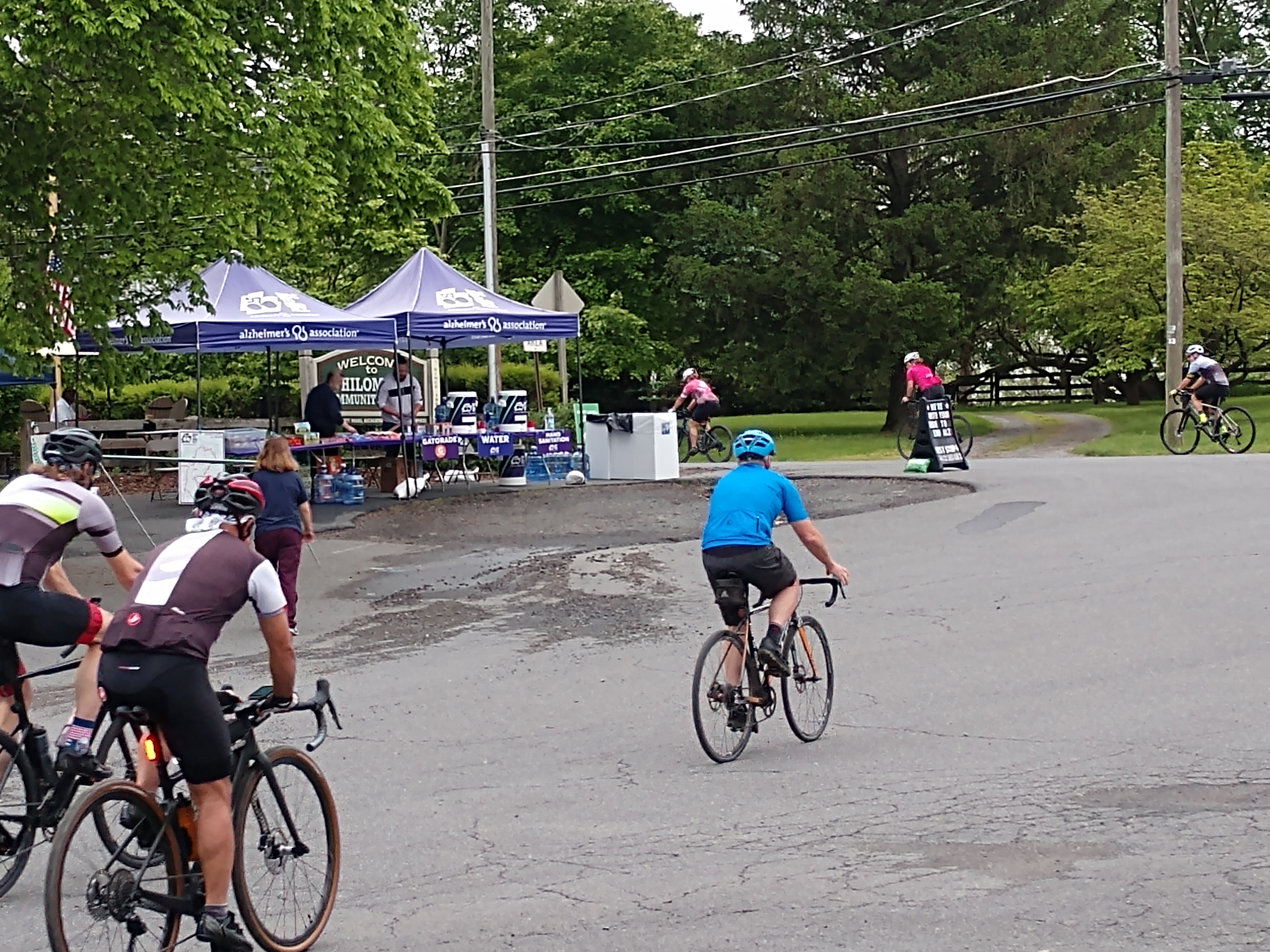 Riders on their way to rest stop